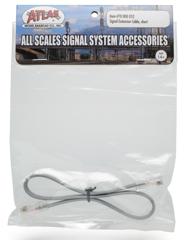 Atlas HO/N 70000052 Railroad Signal System - Signal Extension Cable - Short 12"