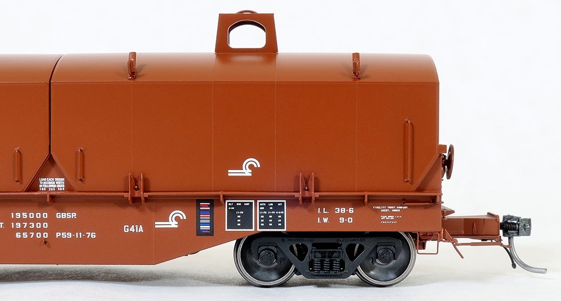 Tangent Scale Models HO 27012-08 PRR Samuel Rea Shops G41A Coil Car ‘G41A Repaint 1976‘ w/ Hoods Conrail CR #622961