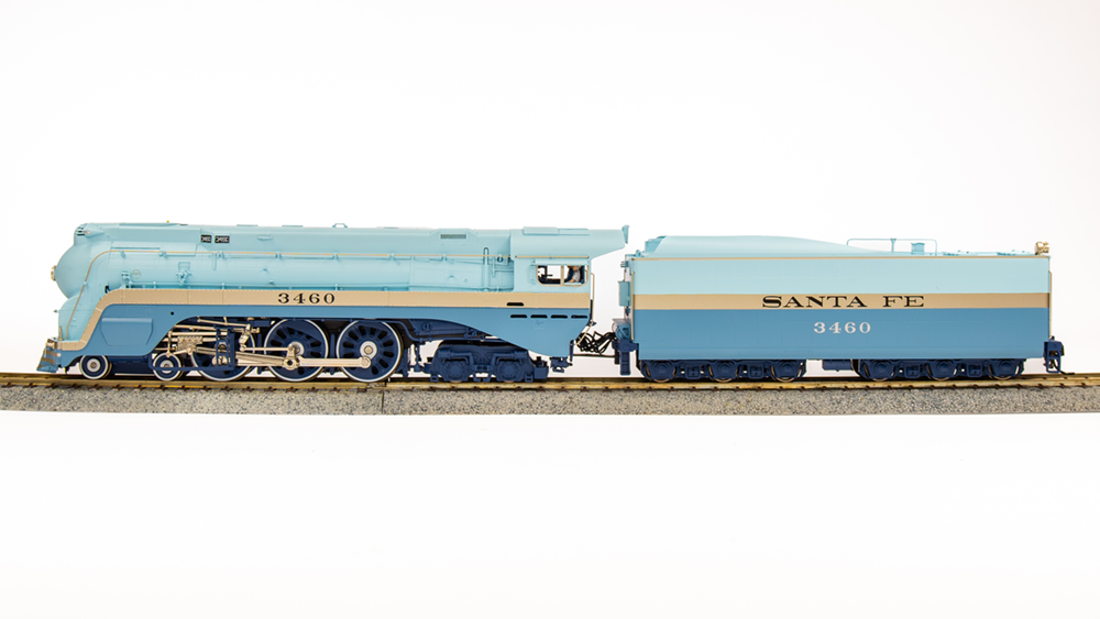 Broadway Limited Imports HO 7351 Baldwin 4-6-4 Hudson ATSF Blue Goose with Paragon4 Sound/DC/DCC & Smoke 'as-Delivered without 3460 on side of tender' ATSF #3460