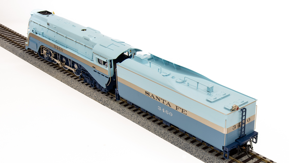 Broadway Limited Imports HO 7351 Baldwin 4-6-4 Hudson ATSF Blue Goose with Paragon4 Sound/DC/DCC & Smoke 'as-Delivered without 3460 on side of tender' ATSF #3460