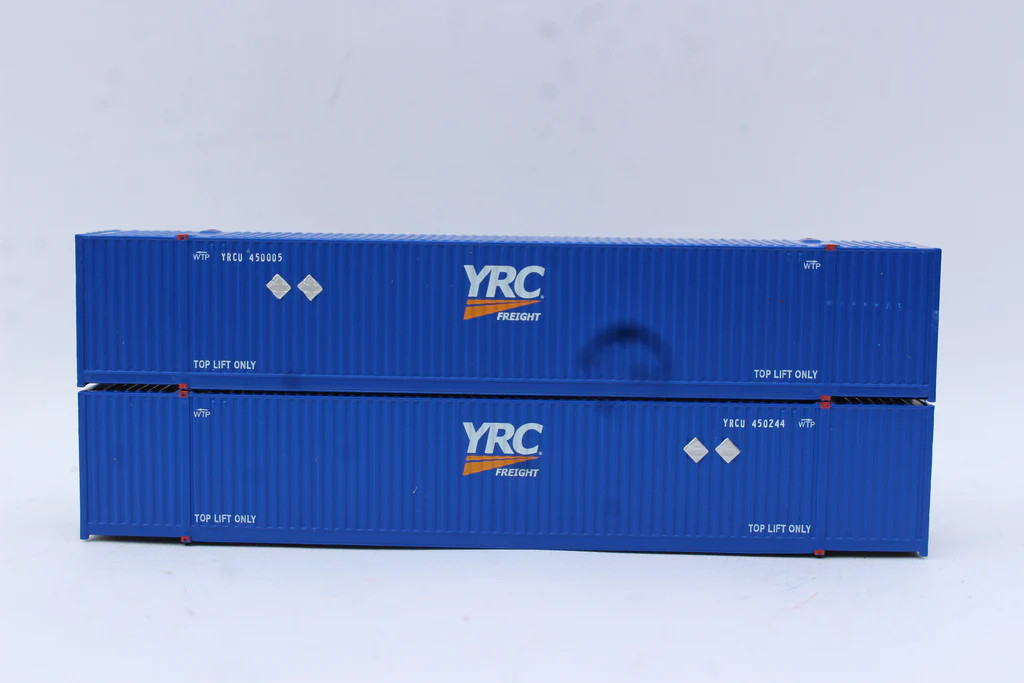 Jacksonville Terminal Company N 537068 53' High Cube Corrugated Side Containers YRC Set #2 2-Pack