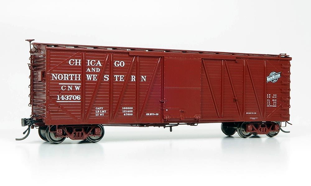 Rapido Trains Inc HO 142005-143706 USRA Single-Sheathed Boxcar Chicago & North Western 'Black Logo' CNW #143706