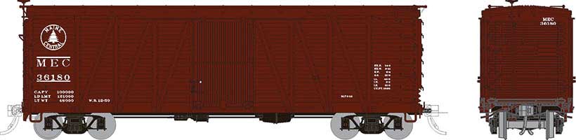 Rapido Trains Inc HO 142008-36005 USRA Single-Sheathed Boxcar Maine Central 'Pine Logo' MEC #36005