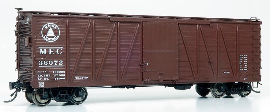 Rapido Trains Inc HO 142008-36005 USRA Single-Sheathed Boxcar Maine Central 'Pine Logo' MEC #36005