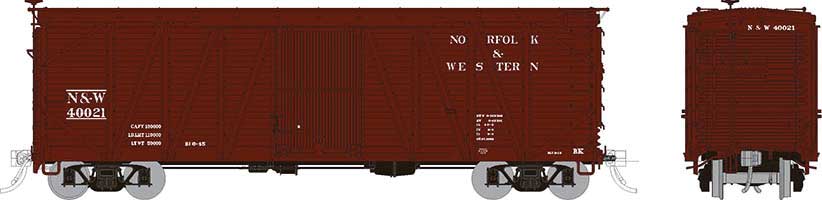 Rapido Trains Inc HO 142009-42574 USRA Single-Sheathed Boxcar Norfolk & Western NW #42574