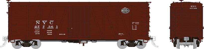 Rapido Trains Inc HO 142010-277826 USRA Single-Sheathed Boxcar New York Central 'System Logo' NYC #277826