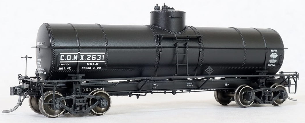 Tangent Scale Models HO 19023-04 General American GATC 8,000 Gallon 1917-Design Radial Course Tank Car CONX 'Continental Oil 1923+ Lease' CONX #2631