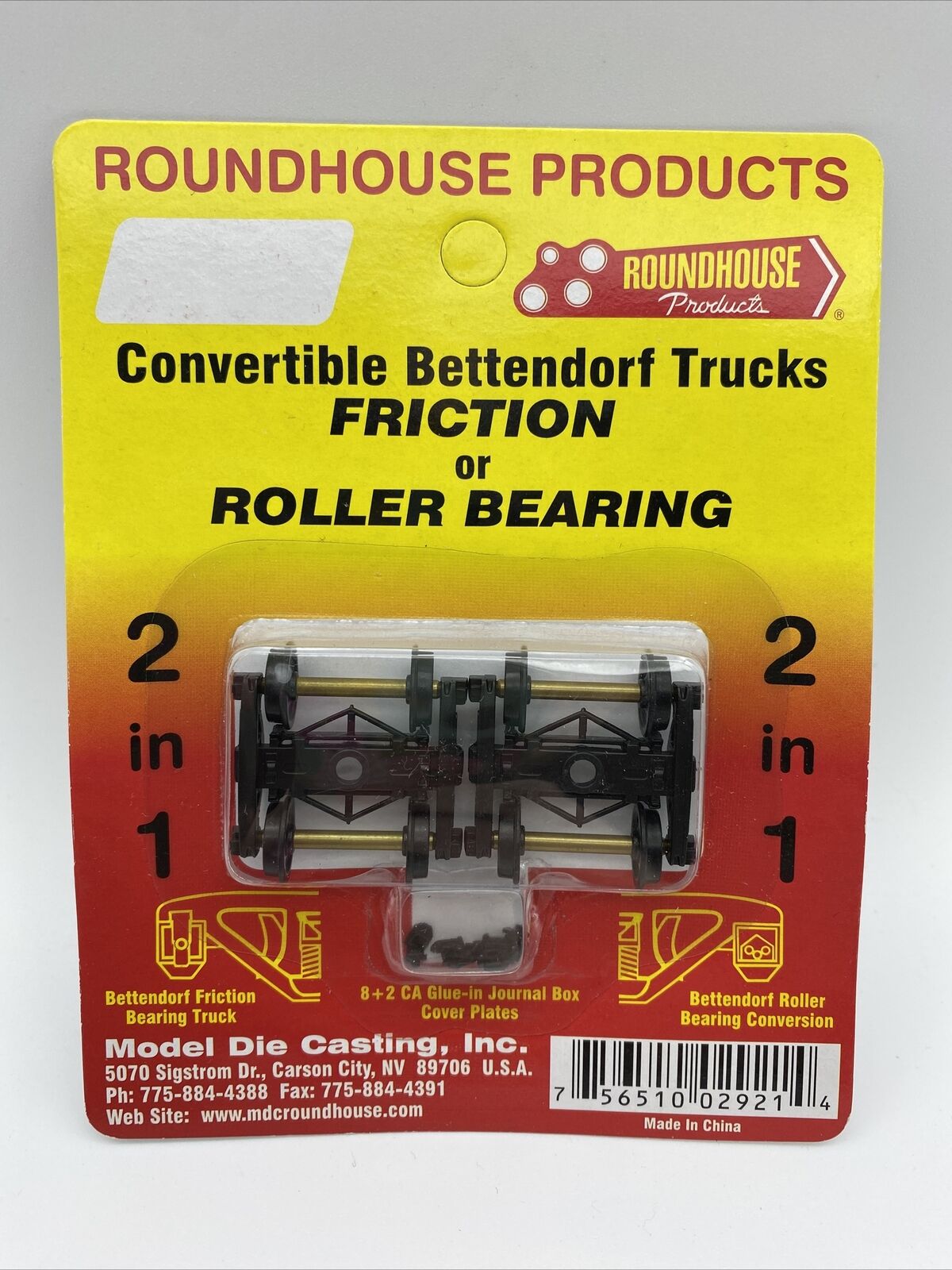 Roundhouse Products HO 02921 Convertible Bettendorf Trucks