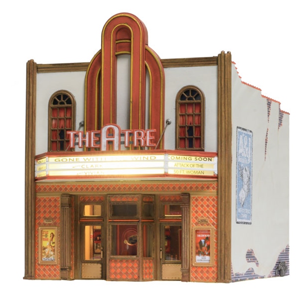 Woodland Scenics HO BR5054 Built Up Theatre w/ Lights - Assembled