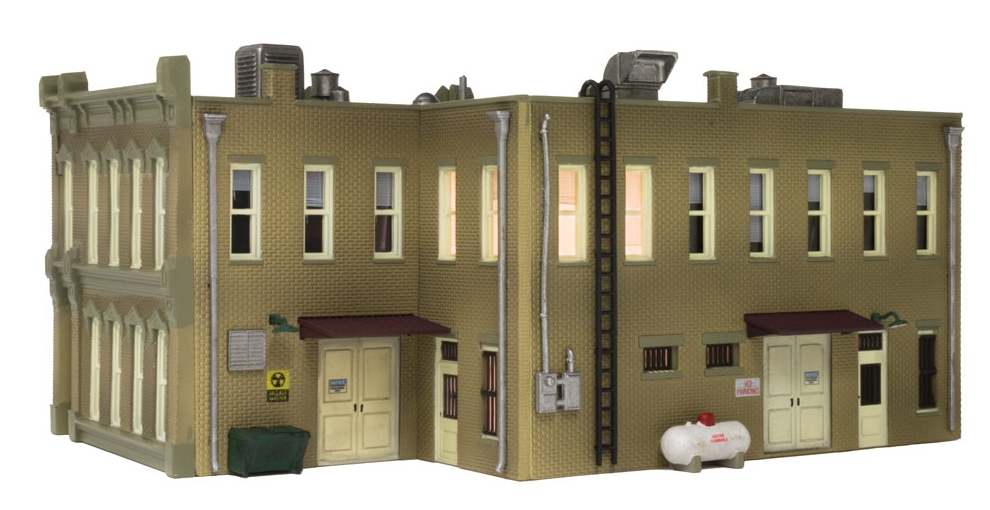 Woodland Scenics HO BR5030 Built Up Municipal Building w/Interior Light - Assembled