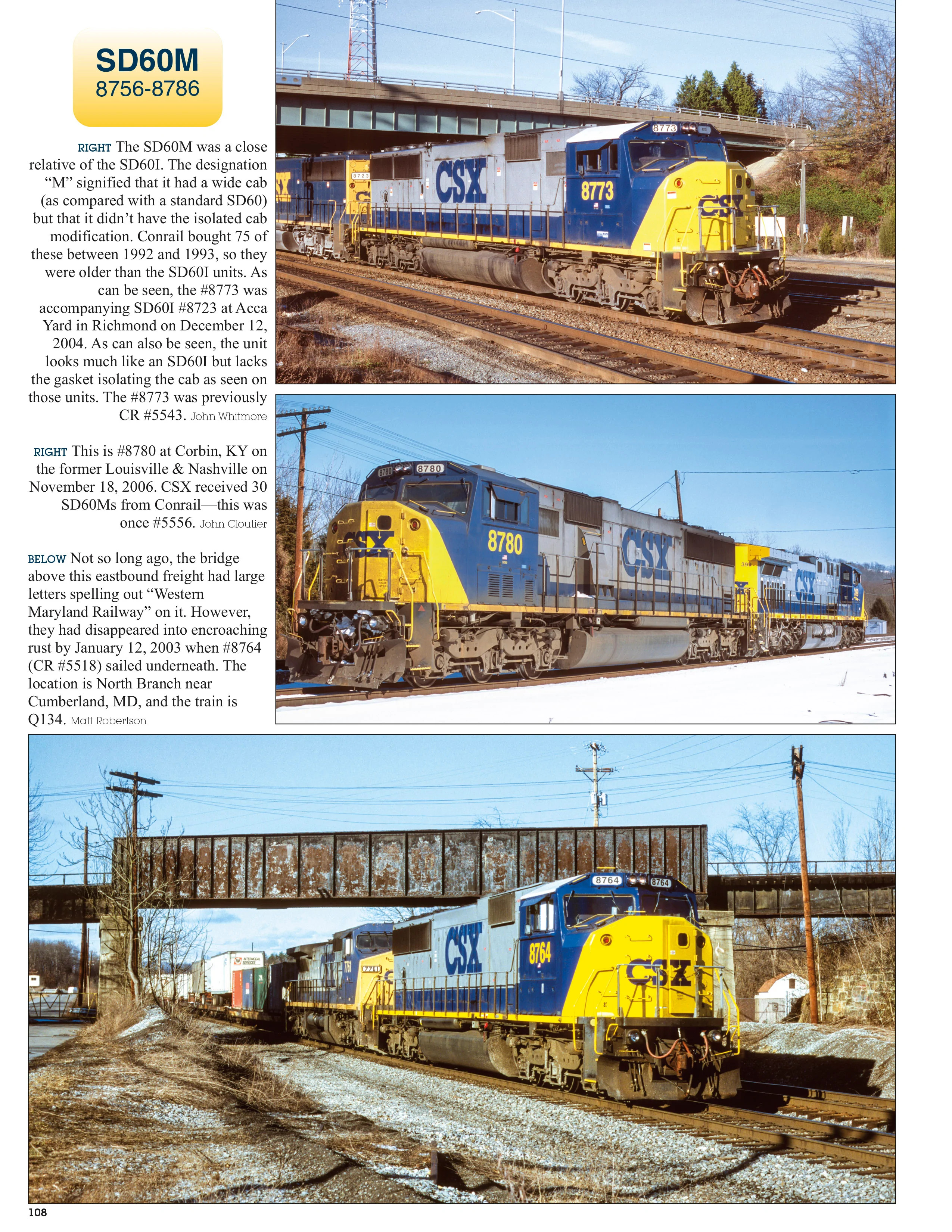Morning Sun Books 1756 CSX Power In Color Volume 5: Locomotives Acquired From Other Railroads