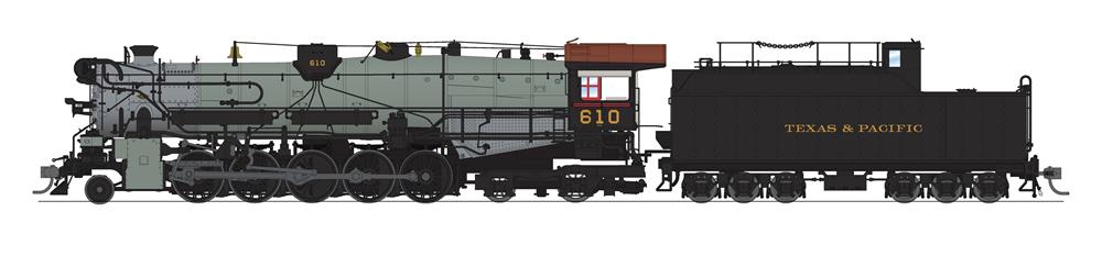 Broadway Limited Imports HO 7241 Lima 2-10-4 Texas with Paragon4 Sound/DC/DCC & Smoke Texas & Pacific 'In-Service Appearance' T&P #610