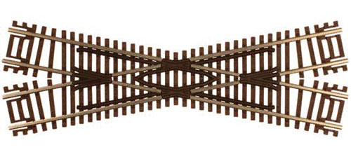 Atlas N 2041 Code 55 Track with Nickel-Silver Rail & Brown Ties - 22.5-Degree Crossing