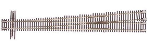 Atlas N 2054 Code 55 Turnout with Nickel-Silver Rail & Brown Ties - No.10 Left Hand