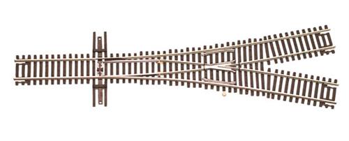 Atlas N 2056 Code 55 Turnout with Nickel-Silver Rail & Brown Ties - #2-1/2 Wye