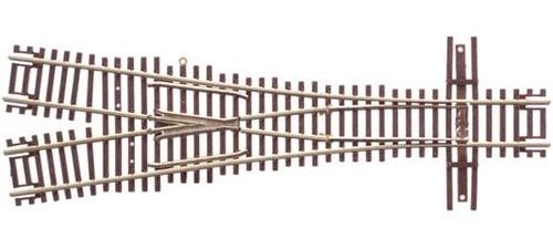 Atlas N 2057 Code 55 Turnout with Nickel-Silver Rail & Brown Ties - #3.5 Wye