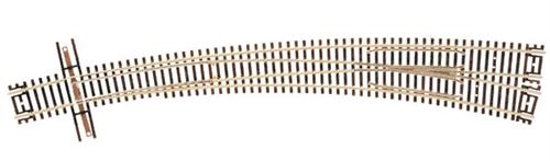 Atlas N 2059 Code 55 Curved Turnout - 21-1/4" Outside & 15" Inside Radius Right Hand