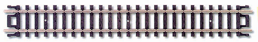 Atlas N 2501 Code 80 5" Straight Snap-Track with Nickel Silver Rail & Black Ties - pkg 6