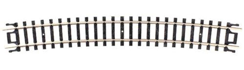 Atlas N 2526 Code 80 Curved Snap-Track with Nickel Silver Rail & Black Ties 19" Radius - pkg 6