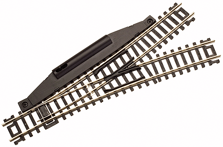 Atlas N 2709 Code 80 No. 4 Manual Turnout 'Standard Line' with Nickel Silver Rail & Black Ties - Wye