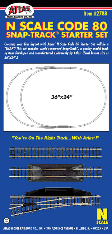 Atlas N 2788 Code 80 Snap Track Starter Set