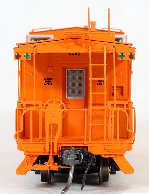 Tangent Scale Models HO 60210-05 IC Centralia Shops Steel Wide-Vision Caboose Illinois Central 'Original Orange Split Rail 1970' IC #9470