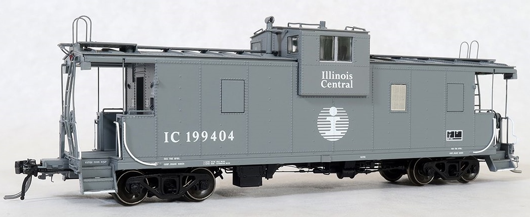 Tangent Scale Models HO 60214-03 IC Centralia Shops Steel Wide-Vision Caboose Illinois Central 'Gray Repaint 1988+' IC #199418