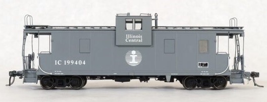 Tangent Scale Models HO 60214-03 IC Centralia Shops Steel Wide-Vision Caboose Illinois Central 'Gray Repaint 1988+' IC #199418