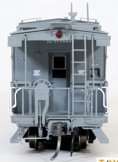 Tangent Scale Models HO 60214-03 IC Centralia Shops Steel Wide-Vision Caboose Illinois Central 'Gray Repaint 1988+' IC #199418