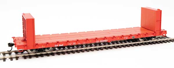 Walthers Mainline HO 910-5837 Pullman-Standard 60' Bulkhead Flatcar 48' IL CP Rail CP #304663