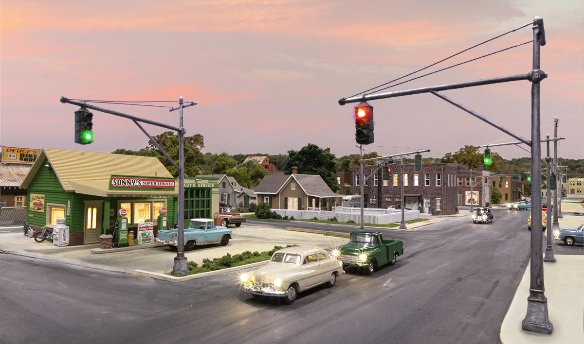 Woodland Scenics N JP5637 Mast Arm Traffic Lights