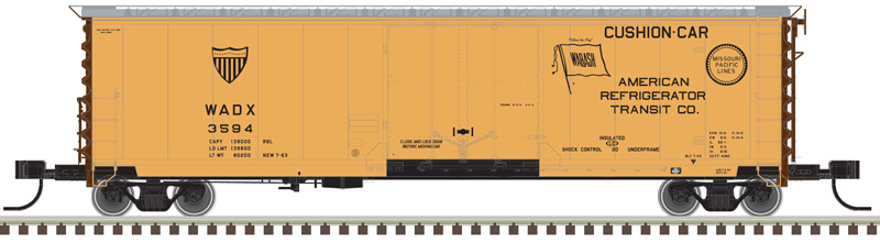 Atlas Master N 50005690 50’ General American RBL Box Car American Refrigerator Transit WADX #3579