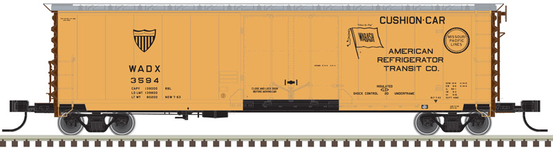Atlas Master N 50005691 50' General American RBL Box Car American Refrigerator Transit WADX #3594
