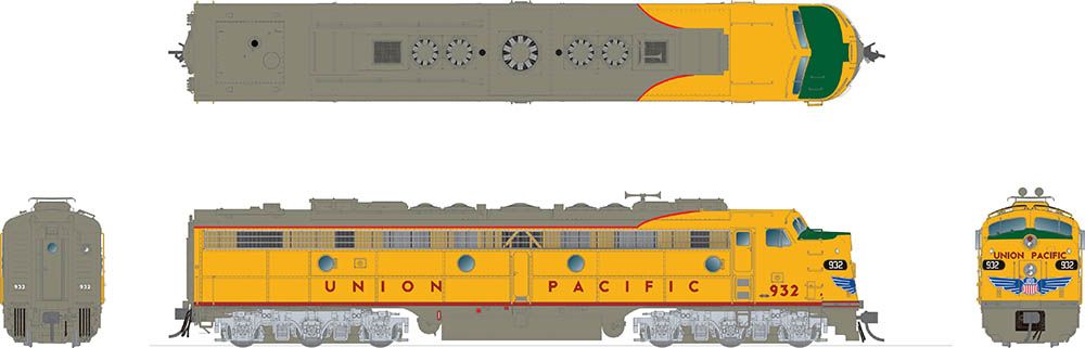 Rapido Trains Inc HO 28539 DCC/ESU Loksound 5 EMD E8A Union Pacific UP #942