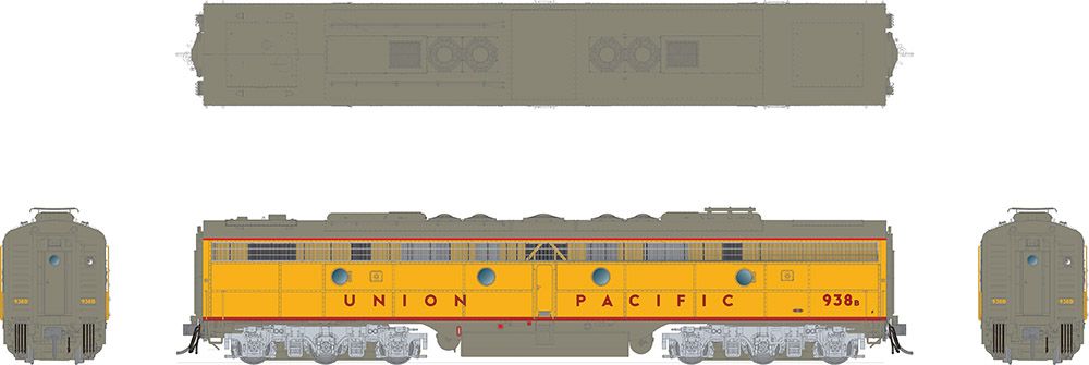 Rapido Trains Inc HO 28548 DCC/ESU Loksound 5 EMD E8B Union Pacific UP #943B