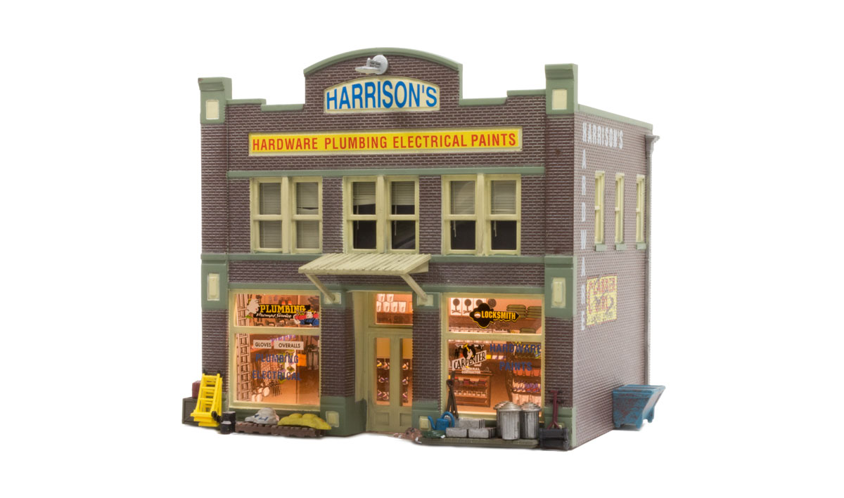 Woodland Scenics HO BR5022 Built Up Harrison's Hardware - Assembled