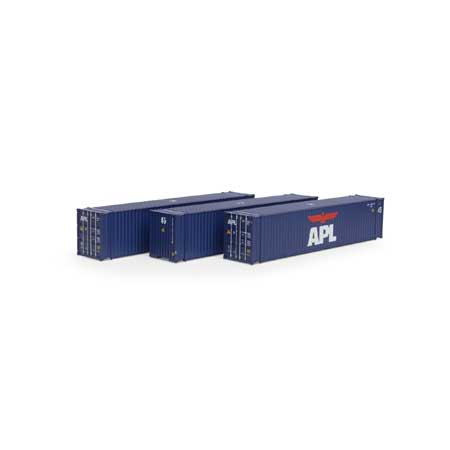 Athearn RTR HO ATH28045 45' Container APL Set #2 3-Pack