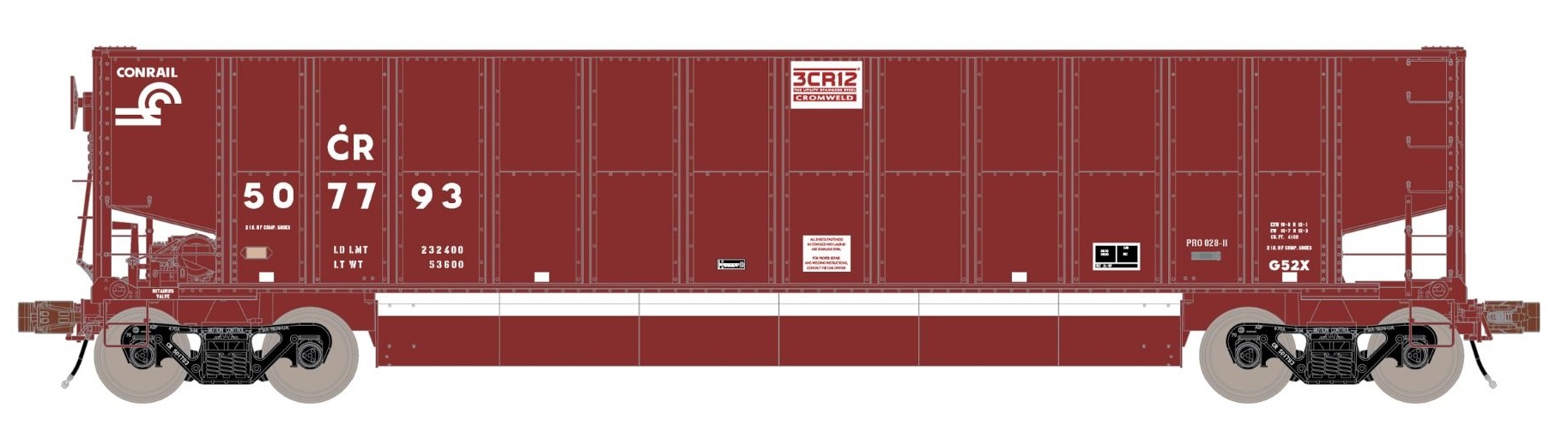 ScaleTrains Rivet Counter HO SXT33702 Bethgon G52X Coal Gondola Conrail 'Small Logo' CR #507793