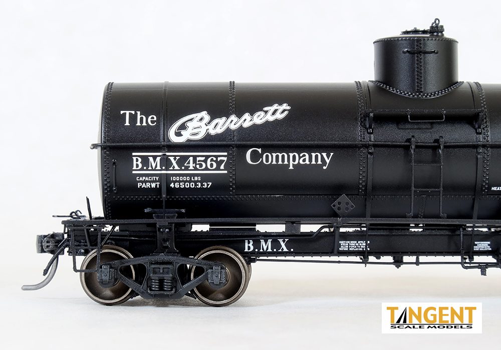 Tangent Scale Models HO 19067-01 General American 1917-design 10,000 Gallon Insulated Tank Car Barrett Tarvia '1938+' BMX #4555