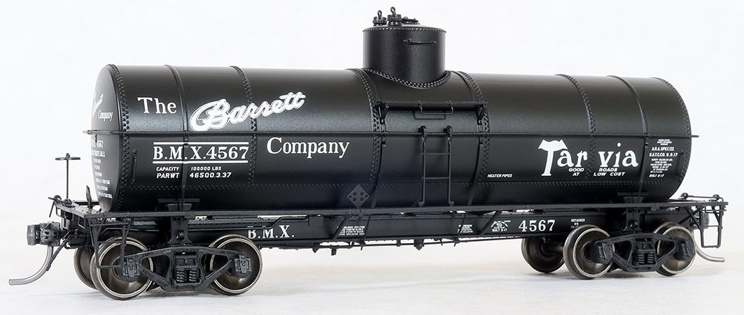 Tangent Scale Models HO 19067-02 General American 1917-design 10,000 Gallon Insulated Tank Car Barrett Tarvia '1938+' BMX #4559