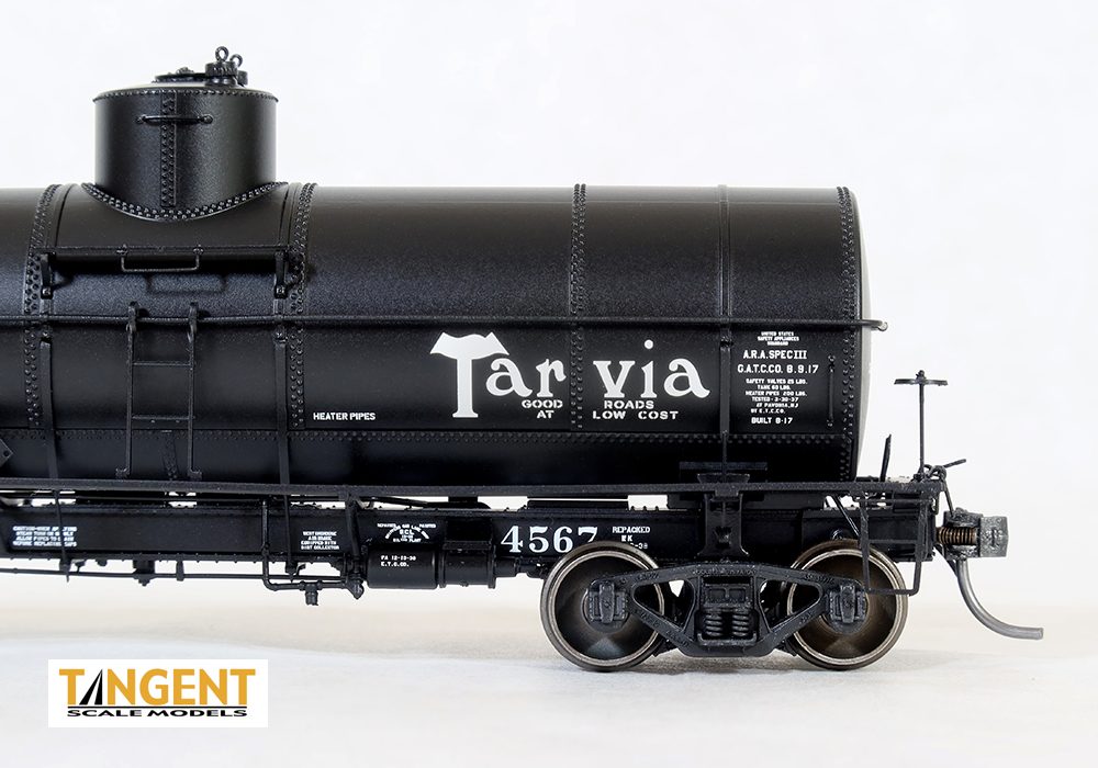 Tangent Scale Models HO 19067-03 General American 1917-design 10,000 Gallon Insulated Tank Car Barrett Tarvia '1938+' BMX #4562