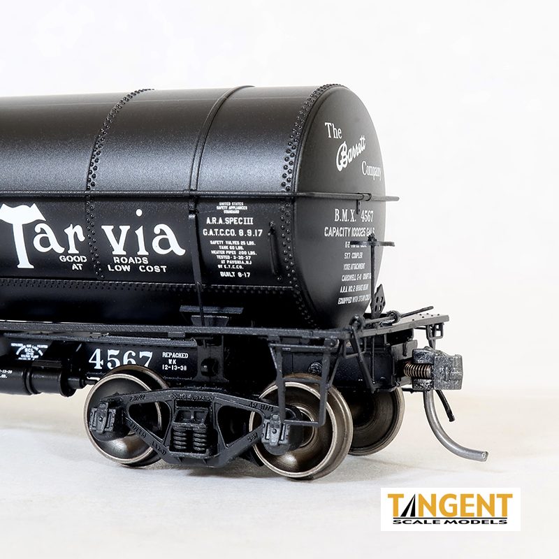 Tangent Scale Models HO 19067-04 General American 1917-design 10,000 Gallon Insulated Tank Car Barrett Tarvia '1938+' BMX #4564