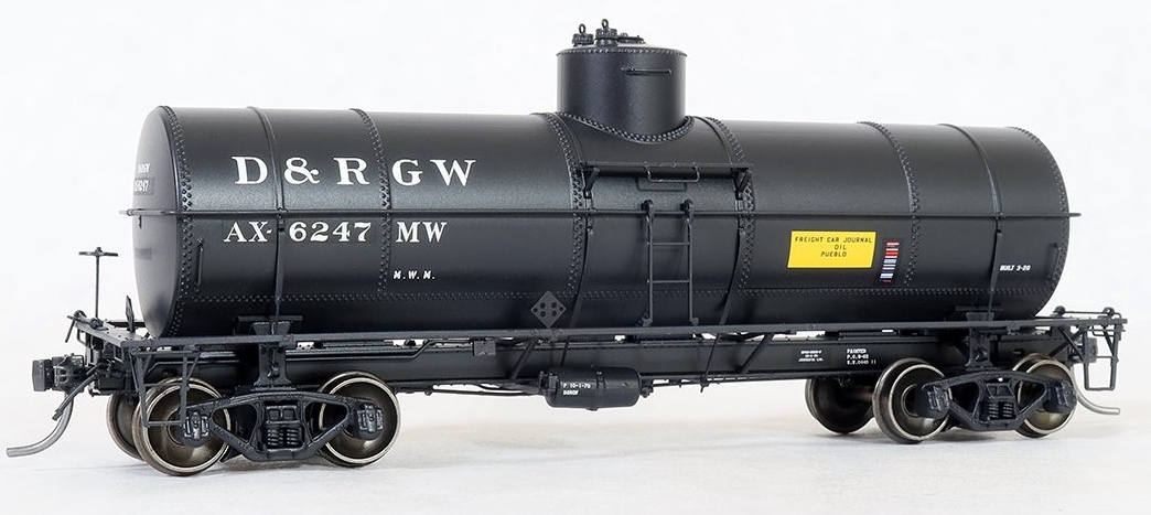Tangent Scale Models HO 19068-02 General American 1917-design 10,000 Gallon Insulated Tank Car D&RGW ‘Company Service 1970+' AX #6245
