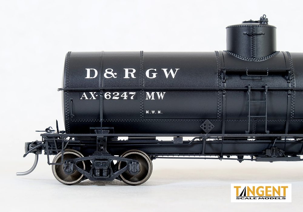 Tangent Scale Models HO 19068-02 General American 1917-design 10,000 Gallon Insulated Tank Car D&RGW ‘Company Service 1970+' AX #6245