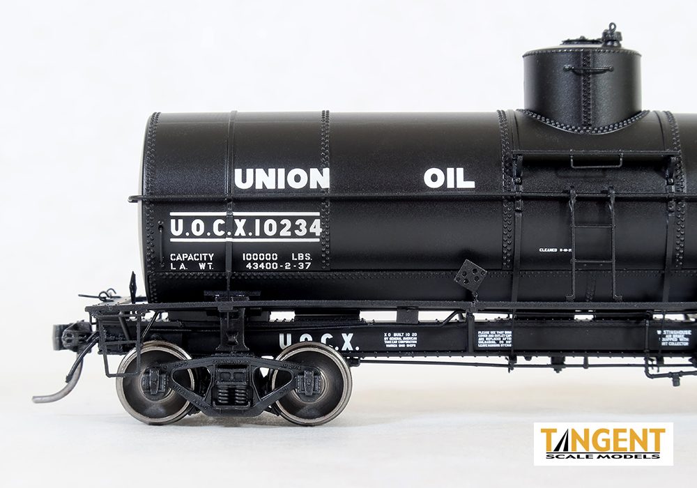 Tangent Scale Models HO 19072-06 General American 1917-design 10,000 Gallon Insulated Tank Car 'Union Oil of California 1937+' UOCX #10234