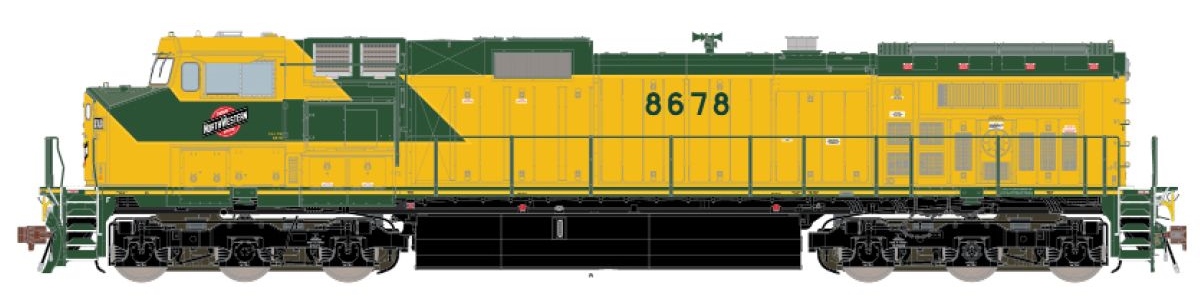 ScaleTrains Rivet Counter HO SXT33464 DCC/ESU Loksound 5 Equipped GE DASH-9 Chicago & NorthWestern CNW #8601