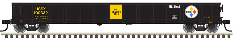 Atlas Trainman HO 20006873 Evans 52’ Gondola US Steel USSX #100366