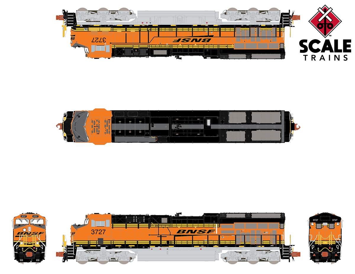 ScaleTrains Rivet Counter N SXT33626 DCC/ESU LokSound 5 Equipped GE ET44 BNSF 'Heritage III' BNSF #3752