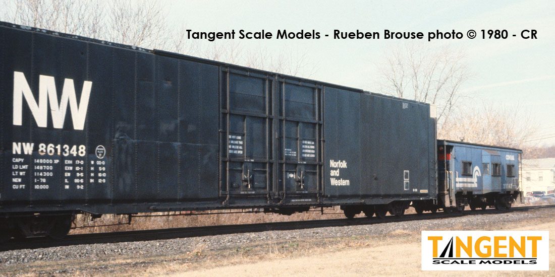 Tangent Scale Models HO 25042-10 Greenville 86' Double Plug Door Box Car Norfolk & Western ‘Delivery 1-1978’ NW #861476