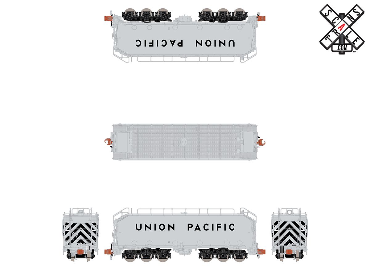 ScaleTrains Rivet Counter N SXT32898 Union Pacific MOW Diesel Fuel Tender  Silver with Black Trucks Un-Numbered